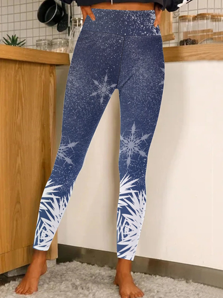 

Women's Christmas Tree Simple Legging, Blue, Leggings