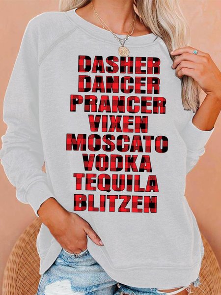 

Womens Dasher, Dancer, Moscato, Vodka Casual Christmas Sweatshirts, White, Hoodies&Sweatshirts