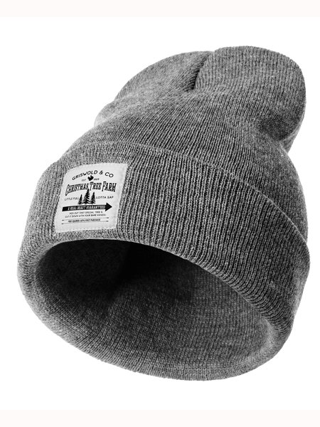 Griswold & Co Christmas Tree Farm Christmas Graphic Beanie Hat, Gray, Hats