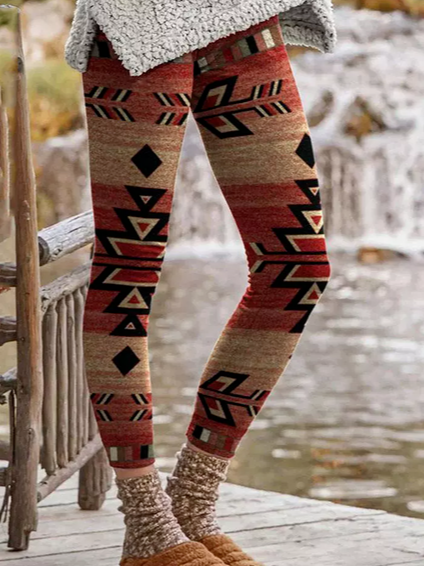 

Regular Fit Ethnic Ethnic Leggings, Multicolor, Leggings
