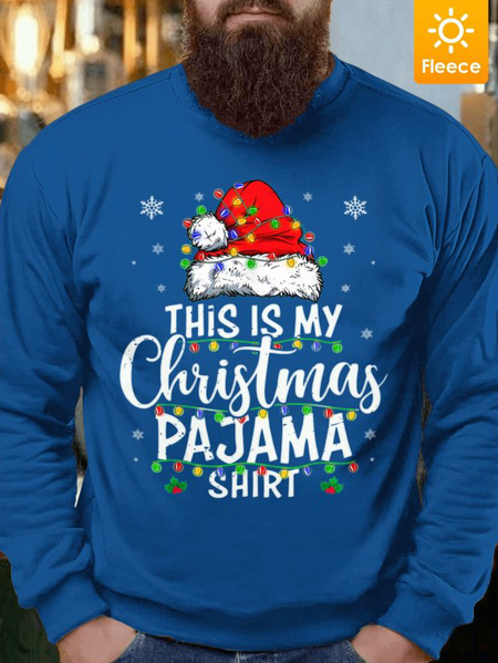 

Men This Is My Christmas Pajama Shirt Fleece Casual Sweatshirt, Royal blue, Hoodies&Sweatshirts