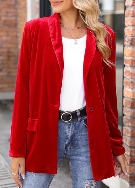 

Velvet Urban Regular Fit Blazer, Red, Blazers