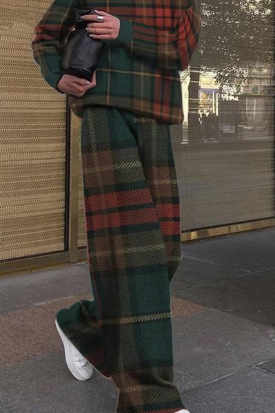 

Daily Long Casual Regular Fit Fashion Pants, Green, Pants