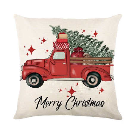 

Christmas Pillow Cover Santa Christmas Tree Print Festive Party Cushion Cover, Color4, Home Decor