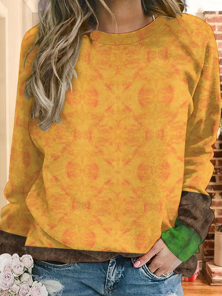 

Lilicloth X Paula Layerd Look Patterns Fall Colors Women's Sweatshirt, As picture, Hoodies&Sweatshirts