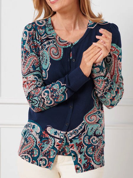 

Psisley Regular Fit Color Block Boho Cardigan, Multicolor, Cardigans