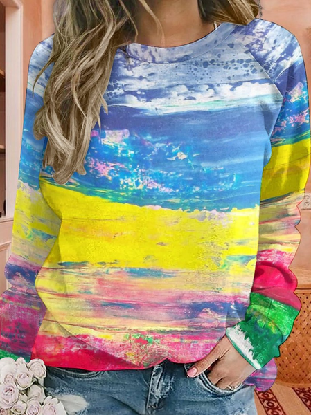 

Lilicloth X Kat8lyst Absract Colored Lines Women's Sweatshirt, As picture, Hoodies&Sweatshirts