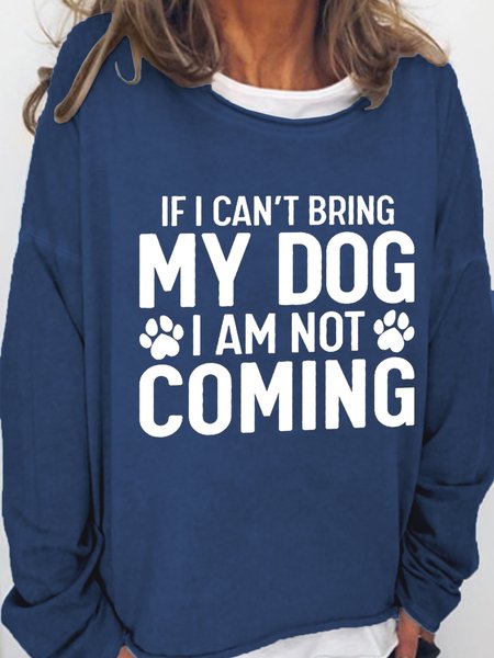 

Funny Graphic Dog Person Simple Crew Neck Sweatshirt, Dark blue, Hoodies&Sweatshirts
