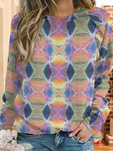 

Lilicloth X Paula Pattern Pastel Women's Sweatshirt, As picture, Hoodies&Sweatshirts