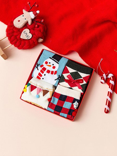 

Merry Christmas Santa Gift Set Christmas Over The Calf Socks, Color2, Socks