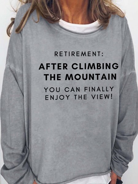 

Lilicloth X Kat8lyst Retirement After Climbing The Mountain You Can Finally Enjoy The View Women's Sweatshirt, Light gray, Hoodies&Sweatshirts