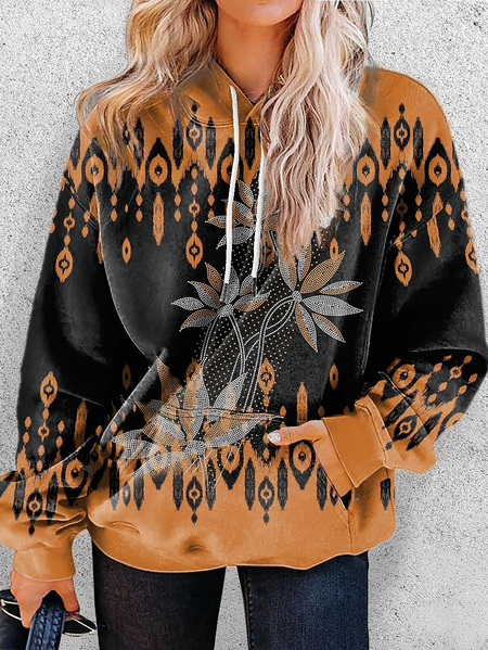 

Ethnic Hoodie Cotton-Blend Sweatshirts, Multicolor, Sweatshirts & Hoodies