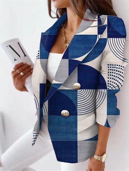 

Urban Color Block Regular Fit Blazer, Blue, Blazers