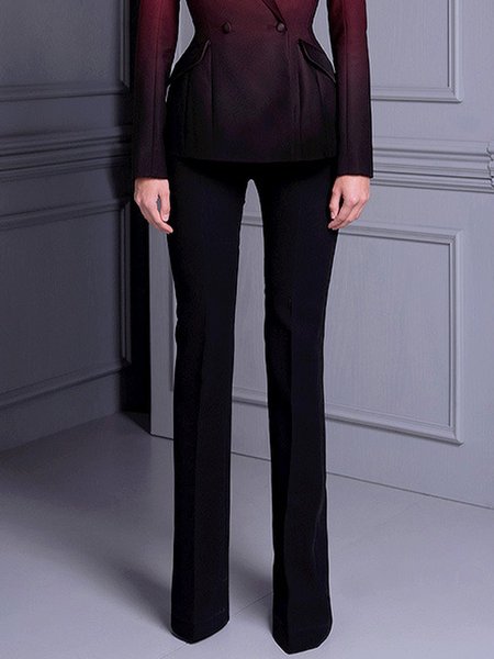 

Regular Fit Urban Fashion Straight Pants, Black, Pants