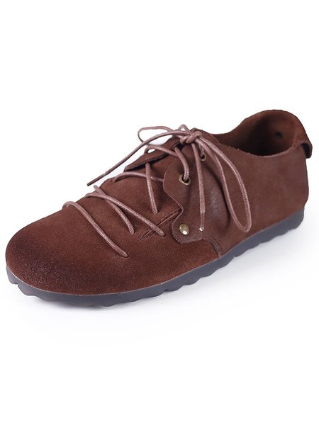 

Vintage Flat Casual Shoes, Coffee, Flats