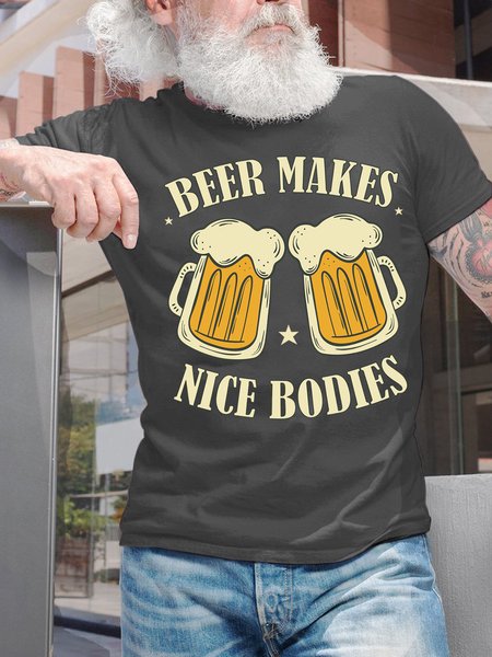 

Lilicloth X Hynek Rajtr Beer Makes Nice Bodies Men's T-Shirt, Deep gray, T-shirts