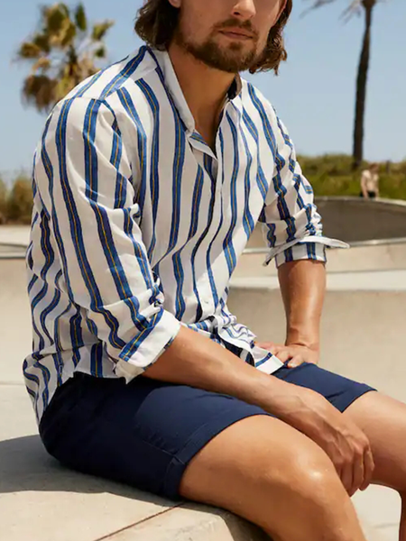 

Striped Long sleeve shirt, As picture, Long Sleeve Shirts