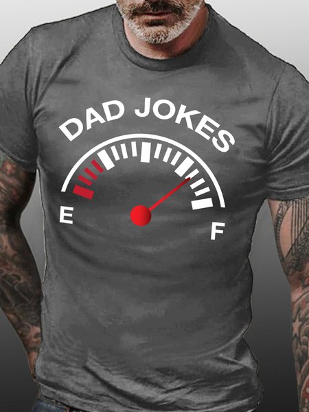 

Lilicloth X Hynek Rajtr Dad Jokes With Fuel Gauge Men's T-Shirt, Deep gray, T-shirts