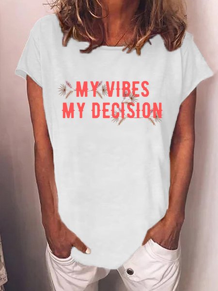 

Lilicloth X Vithya My Vibes My Decision Women's T-Shirt, White, T-shirts