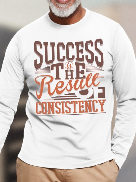 

Lilicloth X Tebesaya Success Is The Result Of Consistency Men's Long Sleeve T-Shirt, White, Long Sleeves