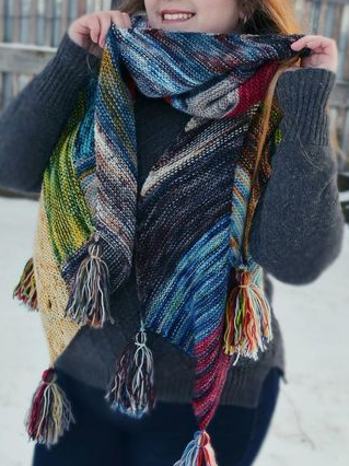 

Vintage Tassel Gradient Scarf, As picture, Women Scarves & Shawls