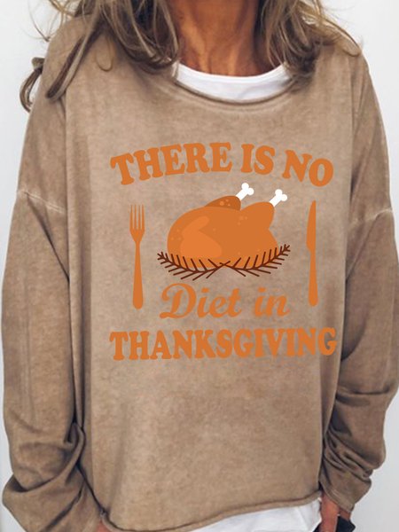 

Lilicloth X Hynek Rajtr There Is No Diet In Thanksgiving Women's Sweatshirt, Light brown, Hoodies&Sweatshirts
