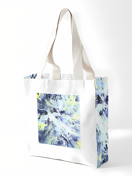 

Lilicloth X Kat8lyst Abstract Painting Shopping Totes, As picture, Bags