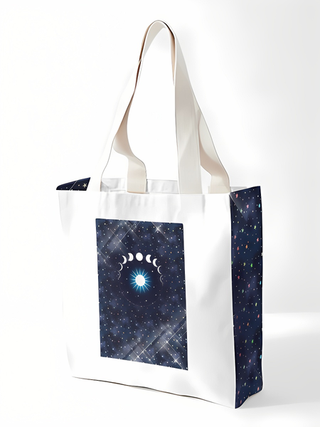 

Lilicloth X Paula Moon And Star Faith Designer Shopping Totes, As picture, Bags