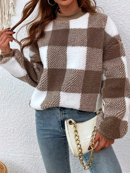 

Crew Neck Loose Vintage Sweatshirts, Brown, Sweatshirts & Hoodies