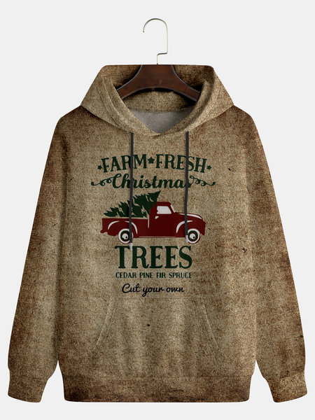 

Christmas Tree Hoodie Sweatshirt, Brown, Hoodies&Sweatshirts