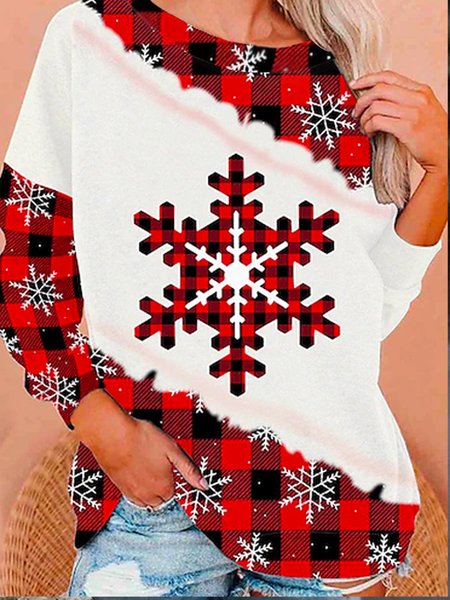 

Loose Casual Christmas Sweatshirts, Red, Sweatshirts & Hoodies