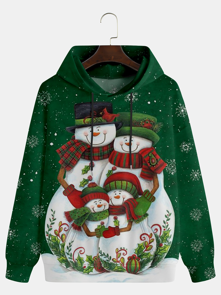 

Christmas Snowman Hoodie Sweatshirt, Green, Hoodies&Sweatshirts