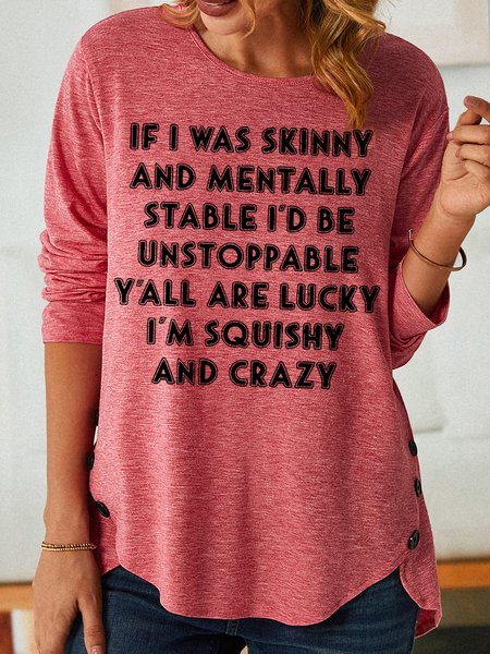 

Womens Squishy And Crazy Casual Top, Pink, Long sleeves