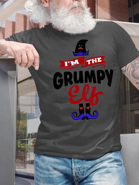

Lilicloth X Paula I‘m The Grumpy Elf Men's Christmas T-Shirt, Deep gray, T-shirts