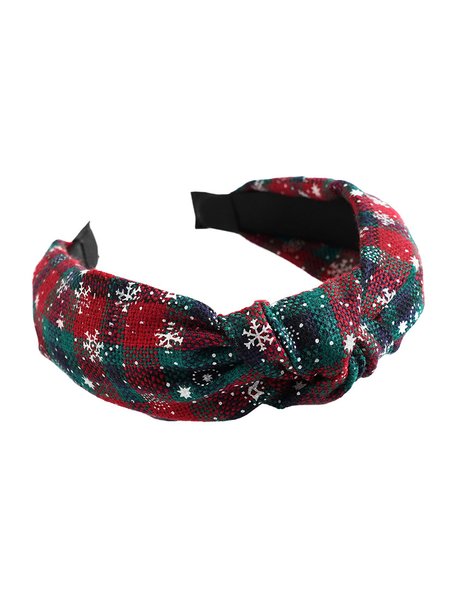 

Christmas Plaid Pattern Red Green Headband Women's Hair Accessory, Color5, Hats & Headwear