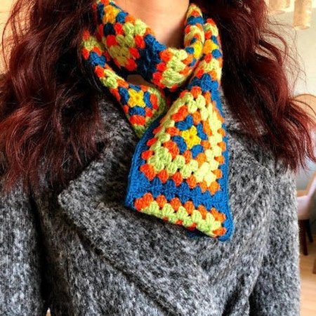 

Winter Ethnic Color Block Scarf, As picture, Women Scarves & Shawls