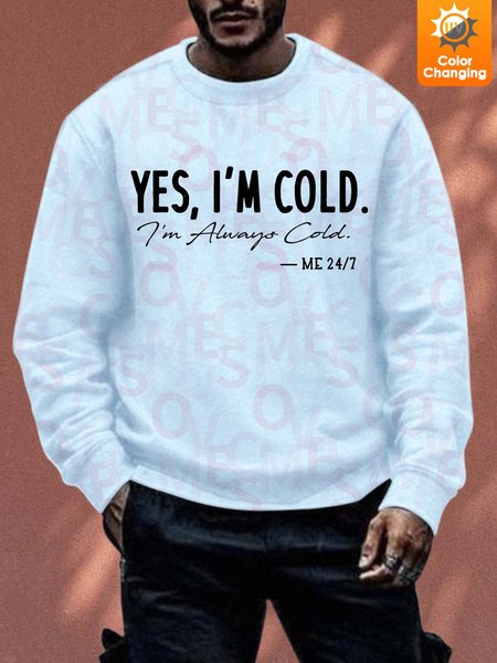 

Sunlight Sensitive Sweatshirt I’m Cold Loose Casual Text Letters Sweatshirt, Light blue, Hoodies&Sweatshirts