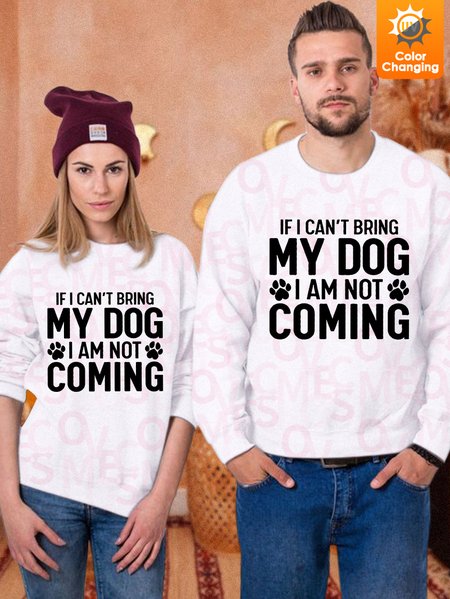 

Unisex Funny Graphic Dog Person UV Color Changing Sweatshirt, White, Hoodies&Sweatshirts