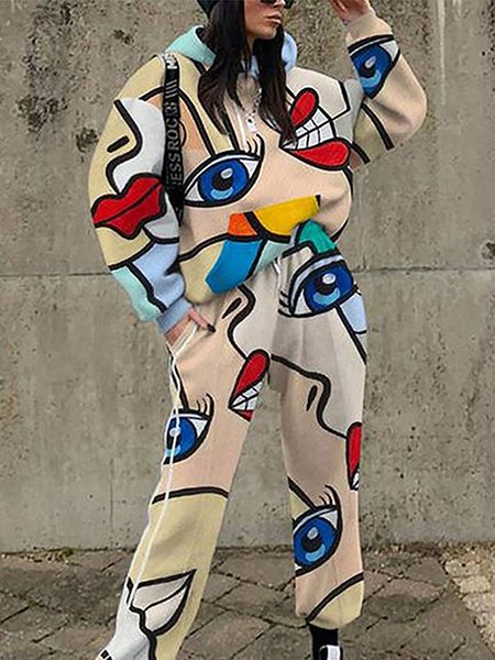 

Abstract Hoodie Street Long Sleeve Sweatshirt, Multicolor, Hoodies and Sweatshirts