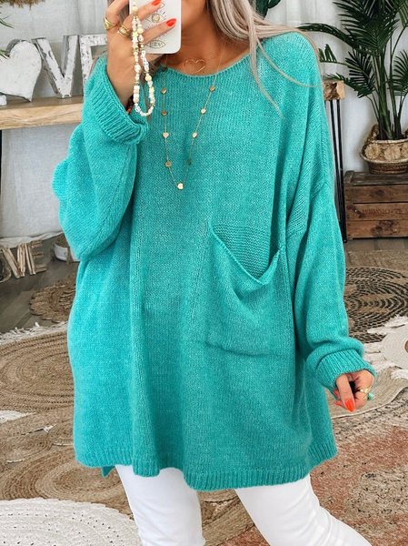

Casual Wool/Knitting Plain Regular Fit Sweater, Green, Sweaters