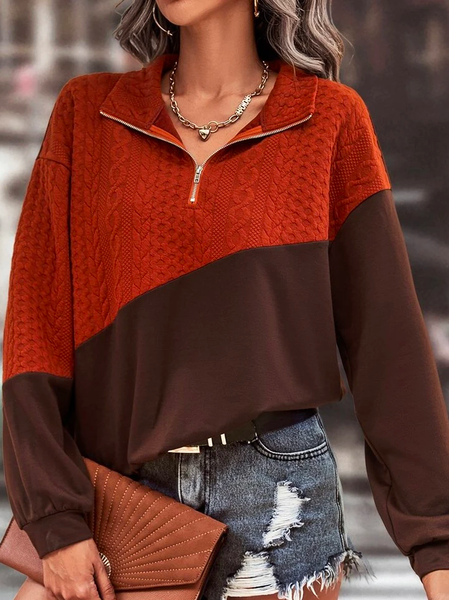 

Casual Zipper V Neck Plain Regular Fit Sweatshirts, Coffee, Hoodies & Sweatshirts