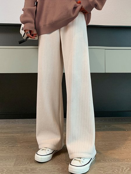 

Casual Regular Fit Fashion Pants, White, Pants