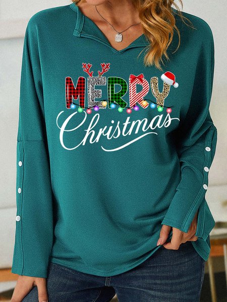 

Women Merry Christmas Hat Moose Regular Fit Sweatshirt, Green, Hoodies&Sweatshirts