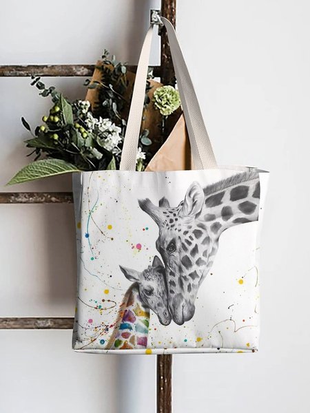 

Animal Giraffa Shopping Tote, As picture, Bags