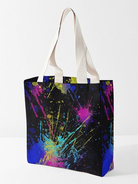 

Abstract Full Print Shopping Tote, As picture, Bags