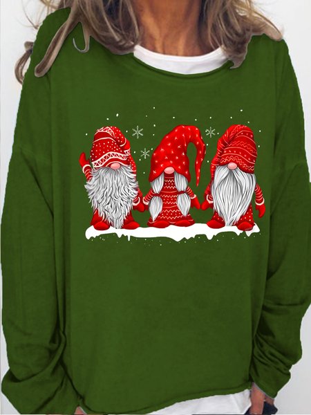 

Womens Christmas Gnomes Casual Sweatshirts, Green, Hoodies&Sweatshirts