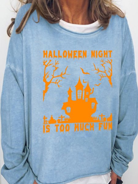 

Lilicloth X Jessanjony Halloween Night Is Too Much Fun Women's Sweatshirts, Light blue, Hoodies&Sweatshirts