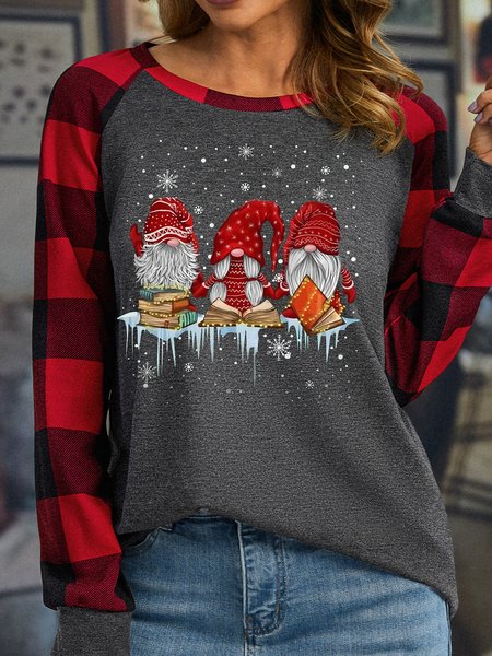 

Womens Christmas Casual Top, Gray, Long sleeves