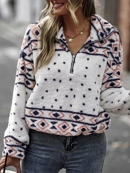 

Shawl Collar Loose Boho Sweatshirts, Multicolor, Hoodies & Sweatshirts