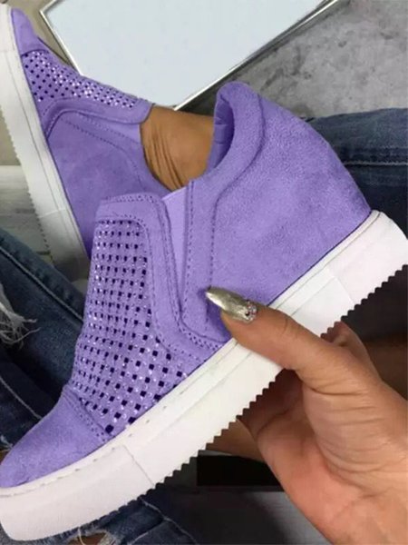 

Lightweight Comfort Rhinestone Wedges Footwear, Purple, Flats